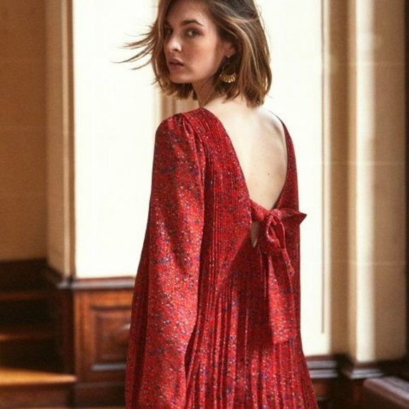 Sezane Dresses & Skirts - Sezane Ariel Dress A line pleated floral